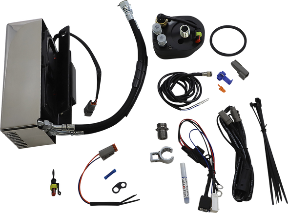 Ultracool RF-2SS Oil Cooler Kit - Chrome - Touring