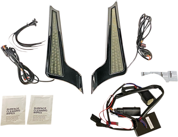 Custom Dynamics CD-FASCIADCBCMC Panel Lights - Chrome - Smoke Lens