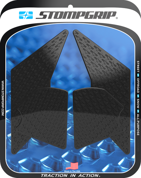 Stompgrip 55-14-0196B Tank Grips - Icon - Black - for Yamaha - Tenere 21-25