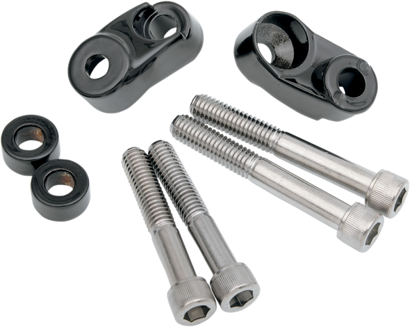 Drag Specialties Turn Signal Mount Kit 39 / 49mm Forks Black 2020-0589