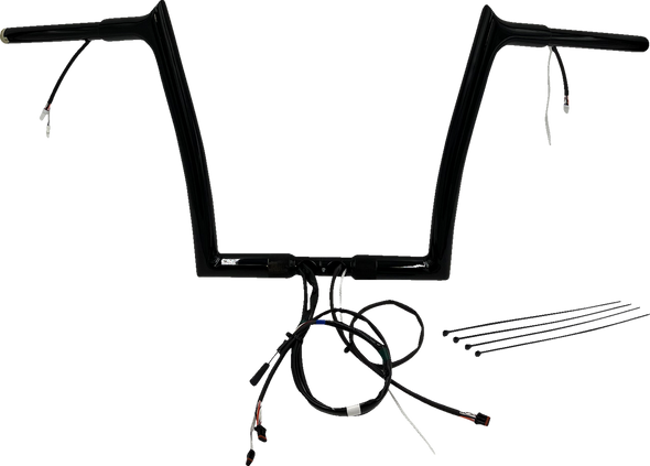 Fat Baggers Inc. 901912-B Ez Install Wired 1-1/4" Pointed Top Handlebar Kit