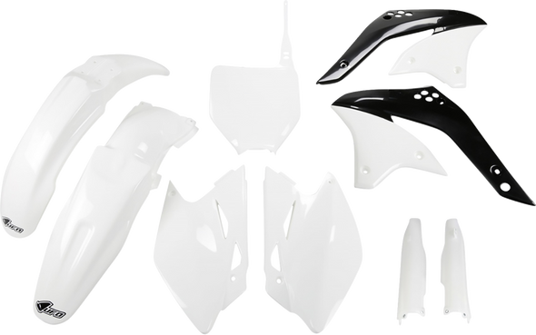UFO KAKIT211F@047 Body Kit - White/Black - for Kawasaki - Kx 08
