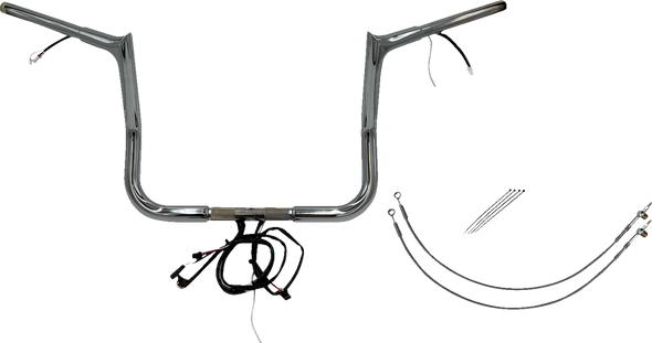 Fat Baggers Inc. 901212 Ez Install Wired 1-1/4" Pointed Top Handlebar Kit - 12"