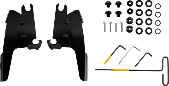 Memphis Shades MEB2071 Batwing Mounting Kit - Black - Chief Bobber