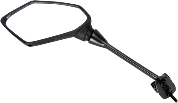 Emgo 20-49212 Mirror - Side View - Polygon - Black - Left