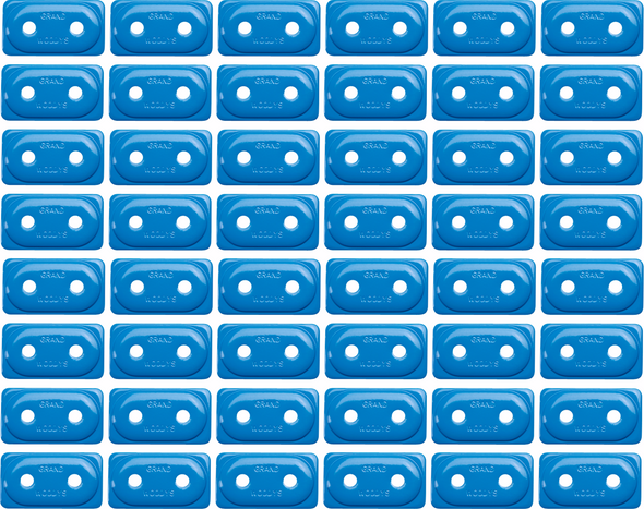 WOODY'S ADG-3825-48 Support Plates - Grand Digger - Blue - Double - 48 Pack