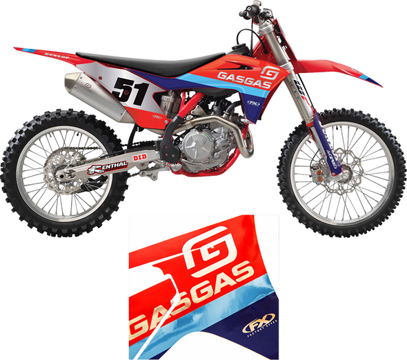 Factory Effex 27-51704 Candy Chrome Series Trim Graphics Kit - Gas Gas