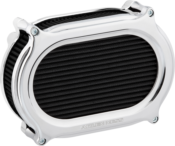 Arlen Ness 600-195 Stage 2 Oval Air Cleaner Kit - Chrome