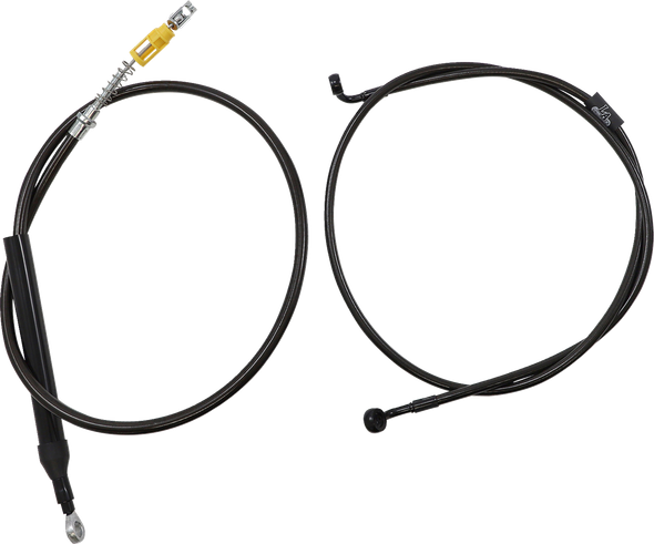 La Choppers LA-8156KT2-16M Complete Midnight Braided Cable Kit - 18-22 Softail