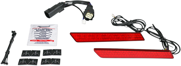 Custom Dynamics Saddlebag Latch Lights w/ Red Lens for 2010-2013 Harley Tour