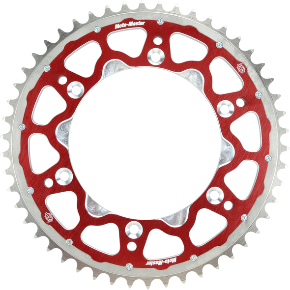 MOTO-MASTER 620123352 Fusion Series Dual Ring Rear Sprocket - 52 Tooth - Red
