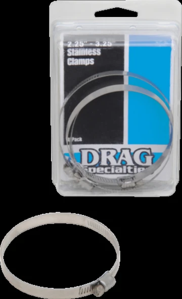 DRAG SPECIALTIES 1861-0673 CLAMPS SS 2.25"-3.25"DIA