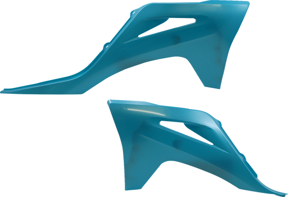 Acerbis 2872737441 Radiator Shrouds - Teal/Metallic