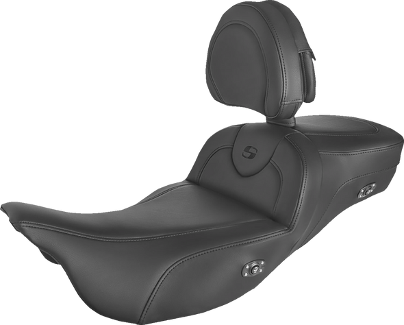 Saddlemen 808-07B-188BRHC Roadsofa Ext Reach Htd Seat - w/ Backrest - FL 08-24