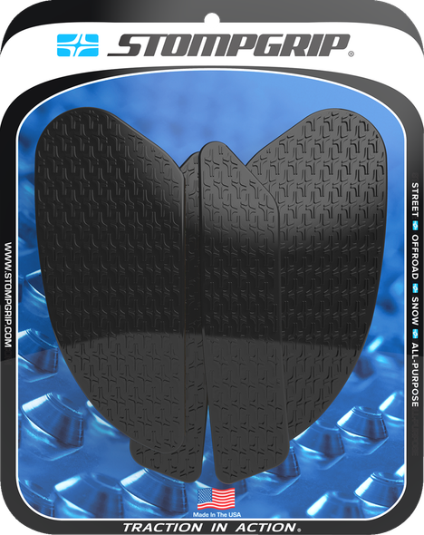 Stompgrip 55-14-0202B Tank Grips - Icon - Black - for Kawasaki - Klx 22-25