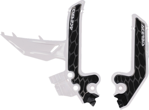 Acerbis 2986891035 X-Grip Frame Guards - White/Black - SX85 | MC85