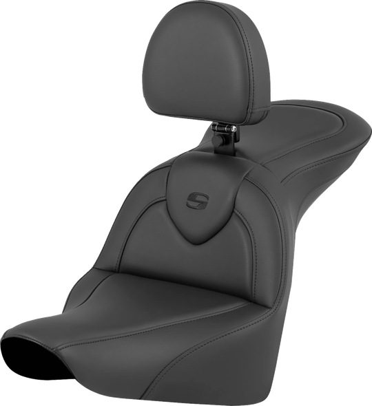 Saddlemen 818-27-187BR RoadSofa Seat - with Driver Backrest - FLFB/FXBR 18-24