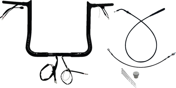 Fat Baggers Inc. 949014-B 1-1/4" Ez Install Pointed Top Handlebar - 14" - Black