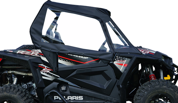 Seizmik 51-20995 Soft Enclosure - Upper - Black/Clear - for Polaris - Rzr