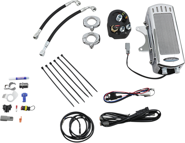 Ultracool SMD-1C Side Mount Oil Cooler Kit - Chrome - Dyna