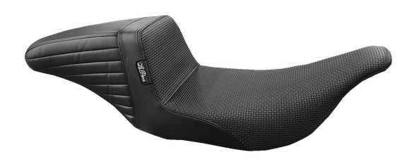LE PERA LH-597BW Kickflip Seat - Basketweave - Black - FL '97-'07