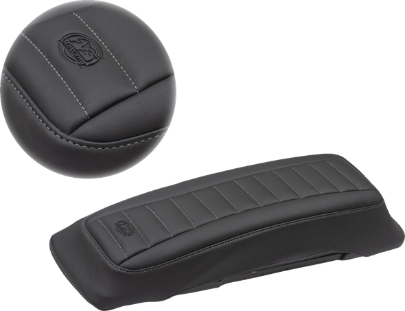 Mustang 77637GM Saddlebag Lid Covers - Black/Gunmetal Gray - FL 93-13