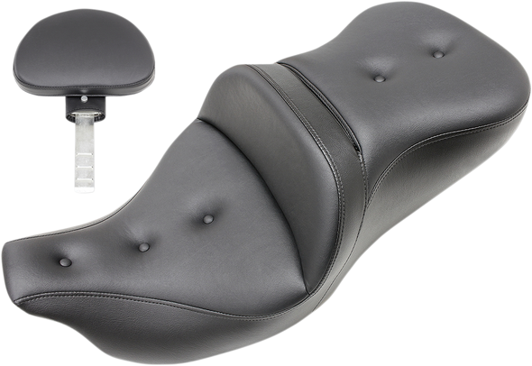 Saddlemen 808-07B-181TBR Roadsofa Seat - Pillow - w/ Backrest - FLH/FLT 09-24