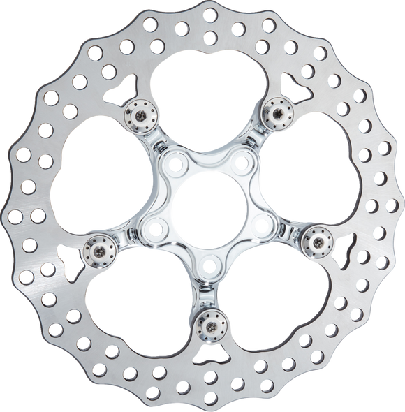 Arlen Ness 300-112 Spider Rotor - 12-19/32" - Chrome - Front