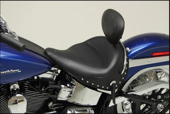 Mustang 79914 Wide Touring Solo Seat w/ Backrest 05-17 FLSTN
