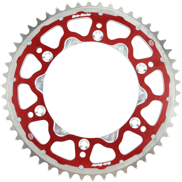 MOTO-MASTER 620073350 Fusion Series Dual Ring Rear Sprocket - 50 Tooth - Red