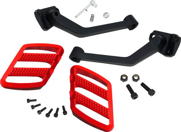 Show Chrome 41-428RD Combat Boards - Passenger - Red - Ryker 19-24