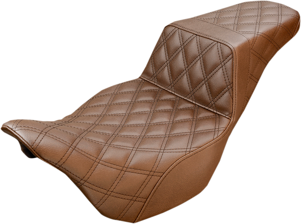 Saddlemen 808-07B-175BR Step-Up Seat - Full Lattice Stitch - Brown - FL 08-24