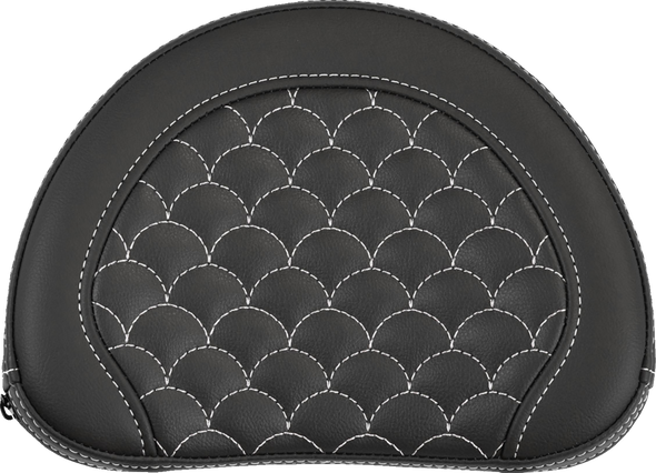 Saddlemen 051320906 Contoured Sissy Bar Pad - Dragon Scale - White Stitch