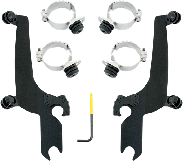 MEMPHIS SHADES METRIC MEB1922 MNT KIT SS FOR HONDA FURY BLK