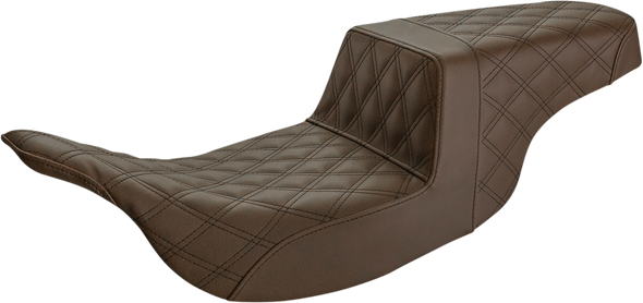 Saddlemen 897-07-175BR Step-Up Seat - Full Lattice Stitch - Brown