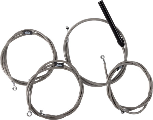 La Choppers LA-8059KT2-13 Complete Stainless Braided Handlebar Cable/Brake Line