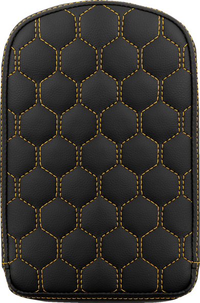 Saddlemen 041149GOL RoadSofa Sissy Bar Pad - Honeycomb - Gold Stitching