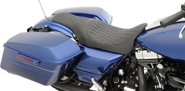 Drag Specialties Caballero 2-Up Diamond Stitch Seat for Harley 2008-2018 Touring