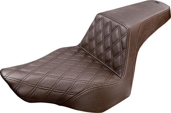 Saddlemen 813-27-172BR Step-Up Seat - Front Lattice Stitch - Brown - FXSB