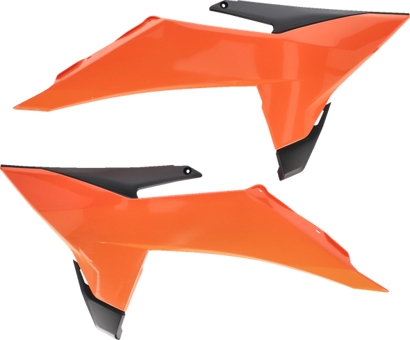 Acerbis 2986565225 Radiator Shrouds - Orange/Black