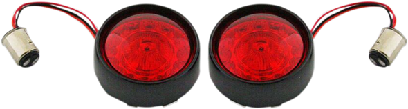 Custom Dynamics PB-BB-RR-1157BR Bullet Turn Signal - Gloss Black - Red Lens