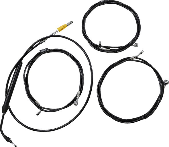 La Choppers LA-8058KT-08B Standard Black Vinyl Handlebar Cable/Brake Line Kit