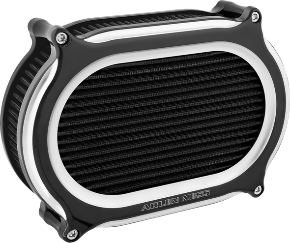 Arlen Ness 600-176 Stage 2 Oval Air Cleaner Kit - Black