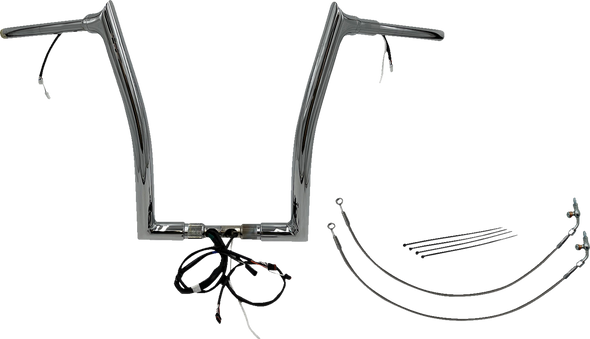 Fat Baggers Inc. 801316 Ez Install Wired 1-1/2" Pointed Top Handlebar Kit - 16"