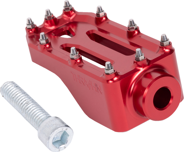 Thrashin Supply CO. TSC-2221-2 Aggressor Brake Pedal - Red - Touring