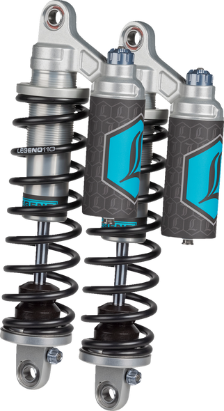 Legend Suspension 1310-1944 Revo Arc Piggyback Shocks - Clear - 04-22 Sportster