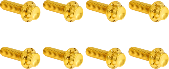 Arlen Ness 300-711 Bolt Kit - Trap Door - Titanium - 12-Point - M8 - Gold