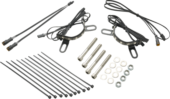 Ciro 40802 Shock & Awe Evolved Lighting Kit - Fork Mount - for Harley-Davidson