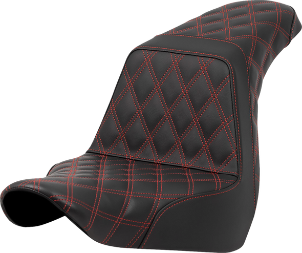 Saddlemen 818-29-17504 Step-Up Seat - Lattice - Red Stitch - FXLR/FLSB 18-21