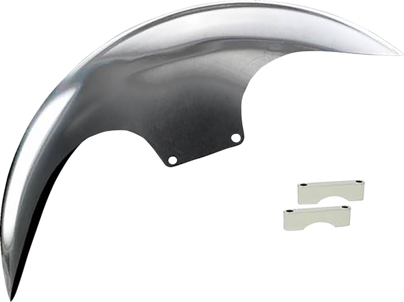 Paul Yaffe Bagger Nation PYO:CAFE-21-13E-C Cafe Front Fender - Chrome Spacers